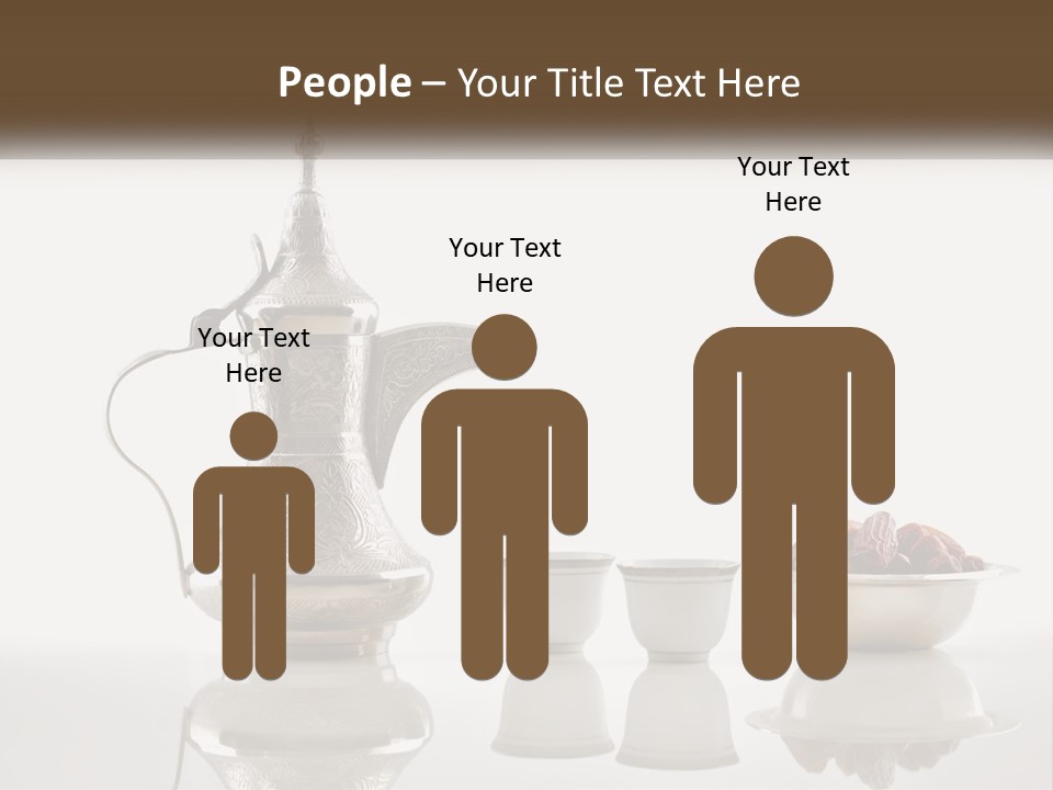 A Silver Tea Pot And Cups On A Table PowerPoint Template