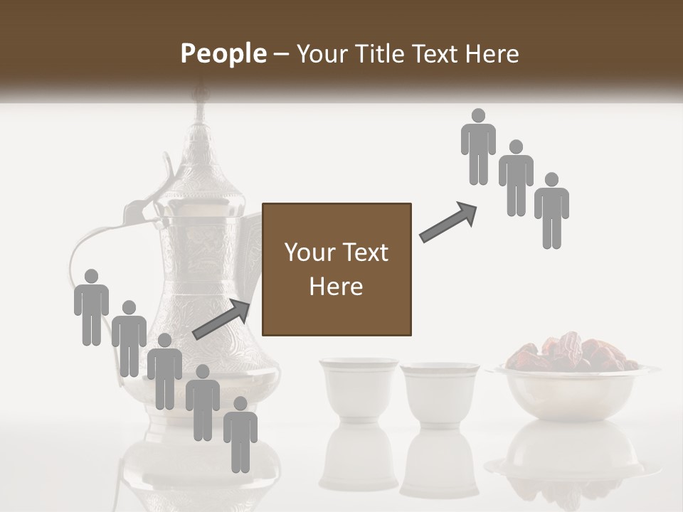 A Silver Tea Pot And Cups On A Table PowerPoint Template