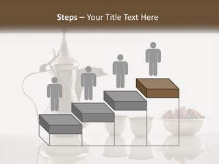 A Silver Tea Pot And Cups On A Table PowerPoint Template