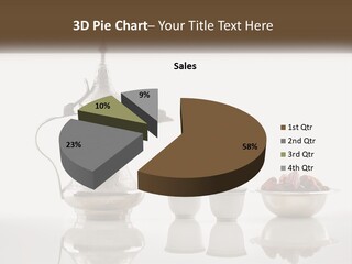 A Silver Tea Pot And Cups On A Table PowerPoint Template