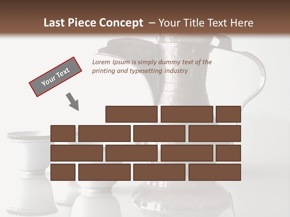 A Tea Pot And Three Cups On A Table PowerPoint Template