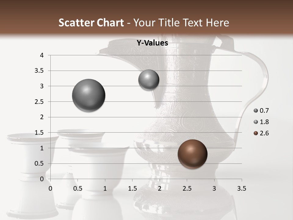 A Tea Pot And Three Cups On A Table PowerPoint Template