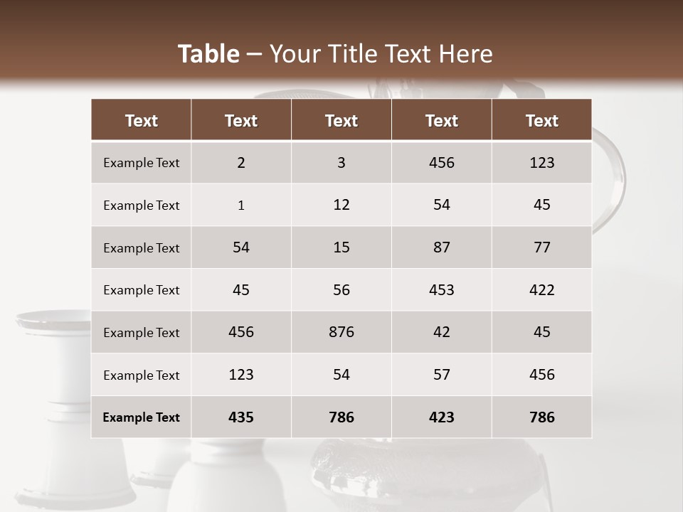 A Tea Pot And Three Cups On A Table PowerPoint Template