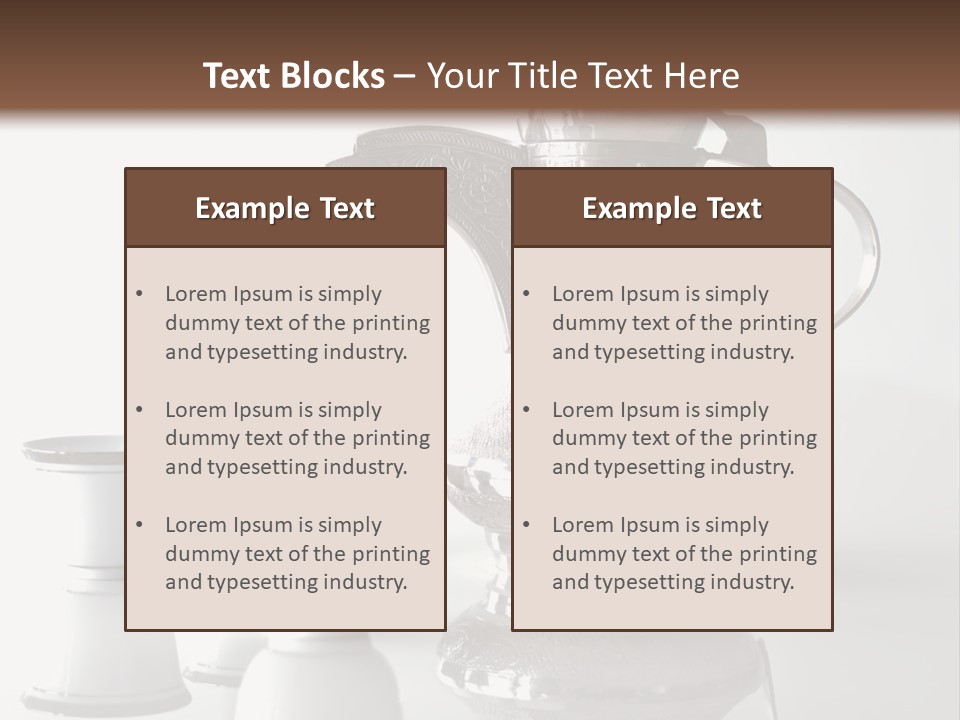 A Tea Pot And Three Cups On A Table PowerPoint Template