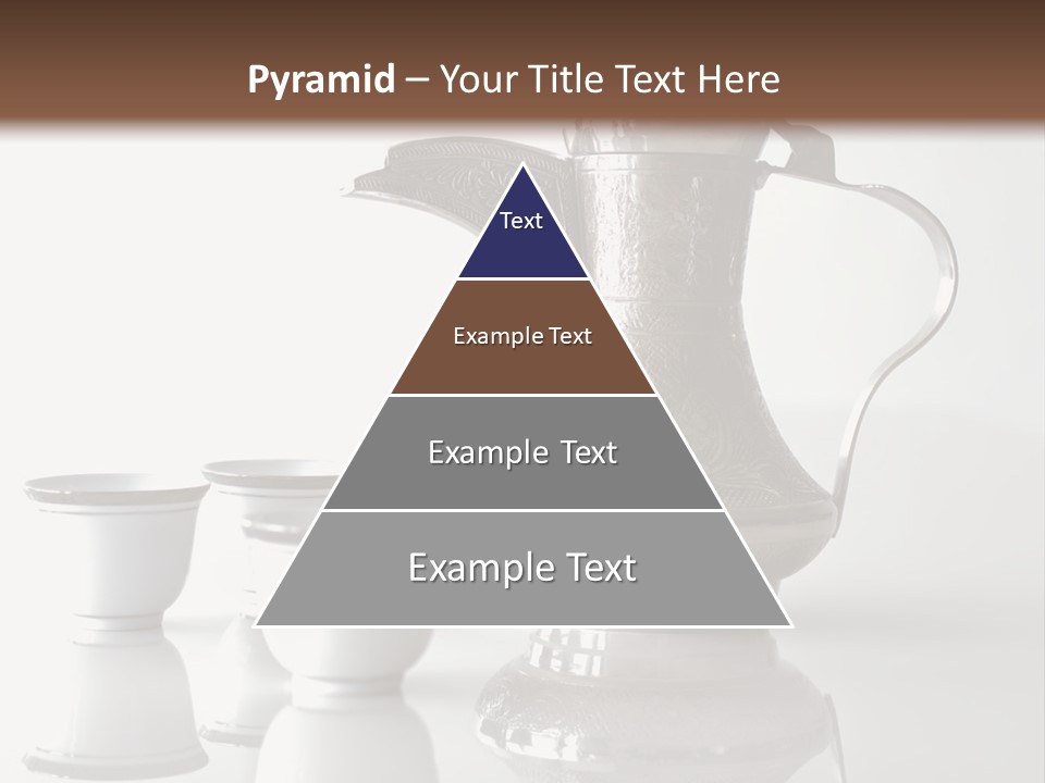 A Tea Pot And Three Cups On A Table PowerPoint Template