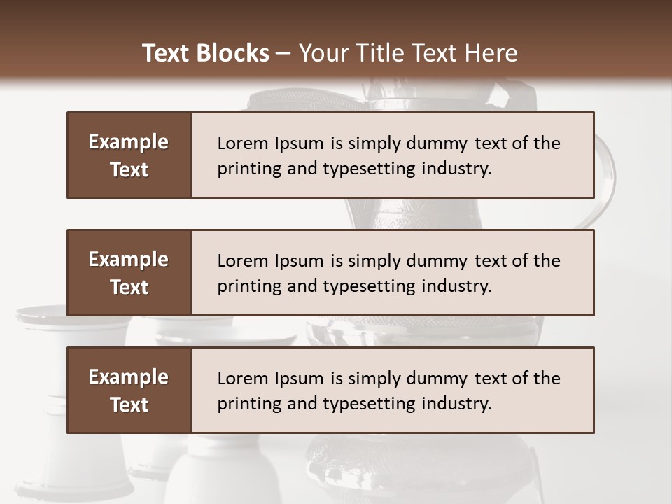 A Tea Pot And Three Cups On A Table PowerPoint Template
