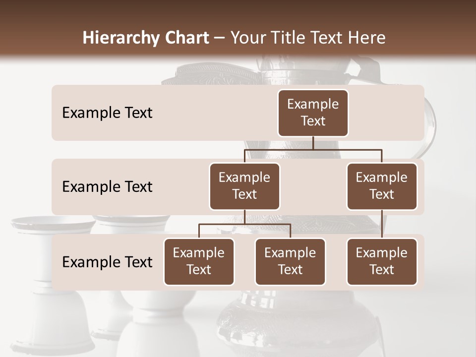 A Tea Pot And Three Cups On A Table PowerPoint Template