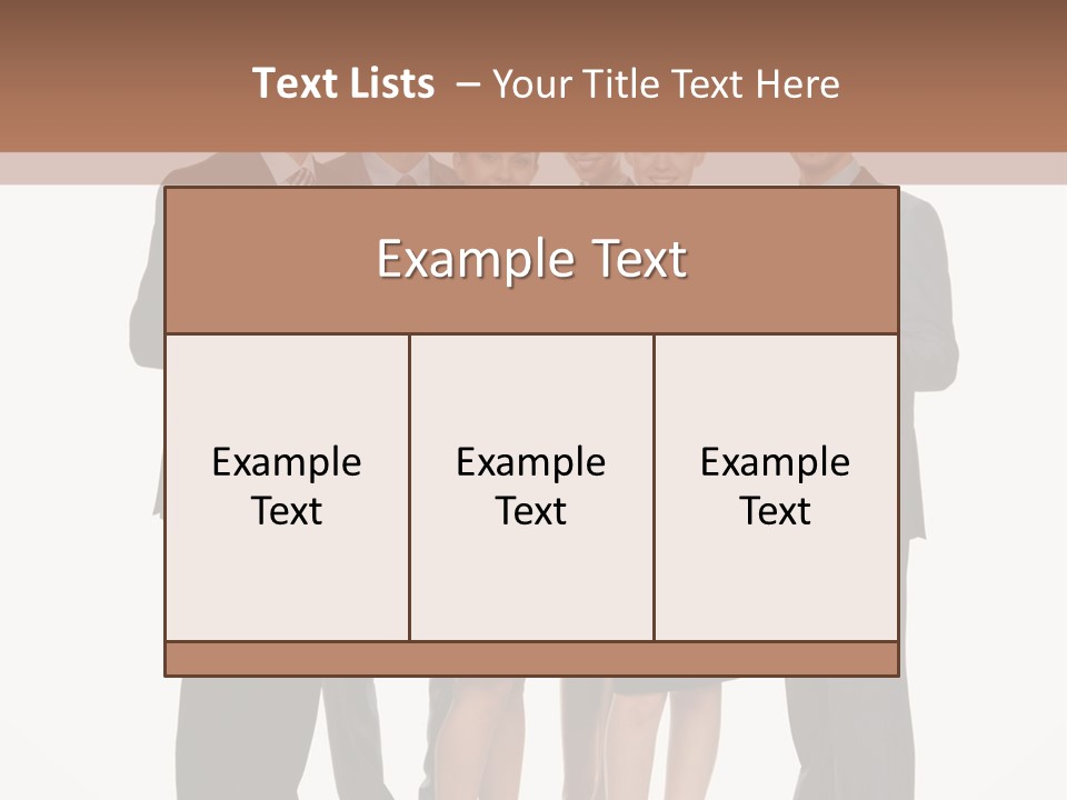 A Group Of Business People Holding A White Board PowerPoint Template