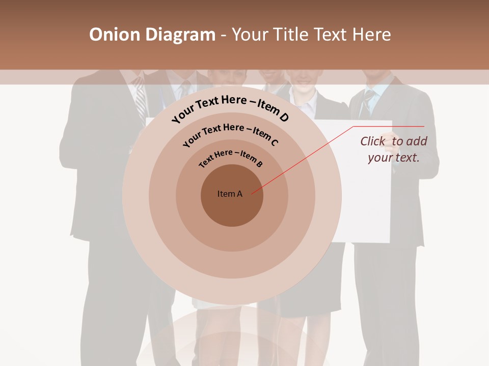 A Group Of Business People Holding A White Board PowerPoint Template