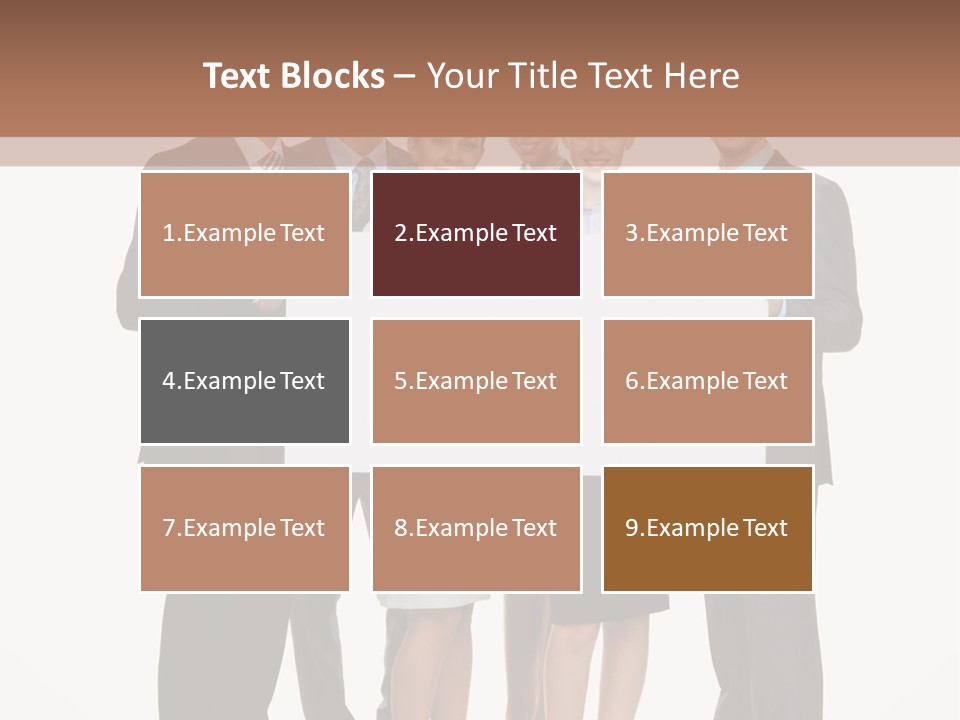 A Group Of Business People Holding A White Board PowerPoint Template