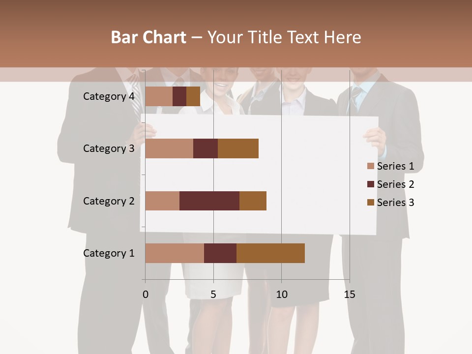 A Group Of Business People Holding A White Board PowerPoint Template