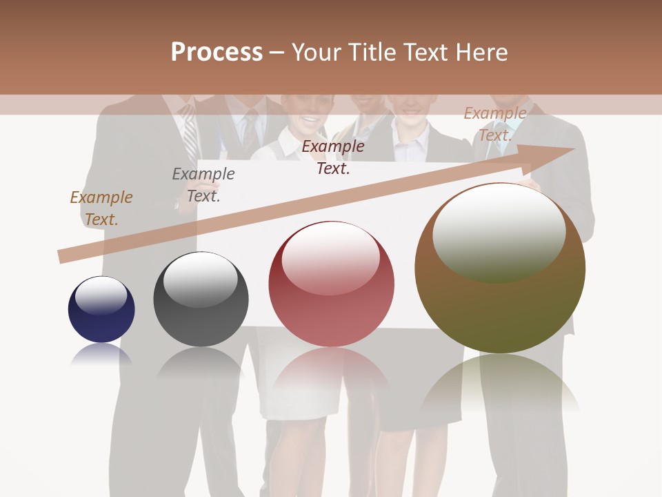 A Group Of Business People Holding A White Board PowerPoint Template