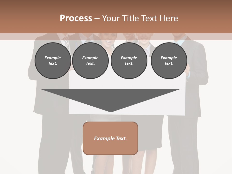 A Group Of Business People Holding A White Board PowerPoint Template
