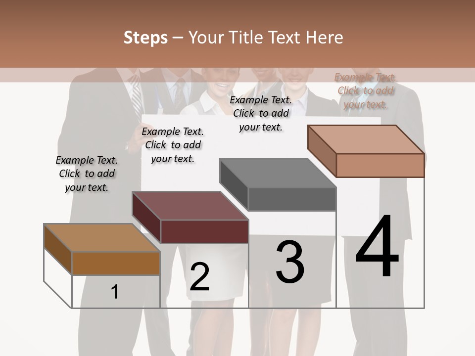 A Group Of Business People Holding A White Board PowerPoint Template
