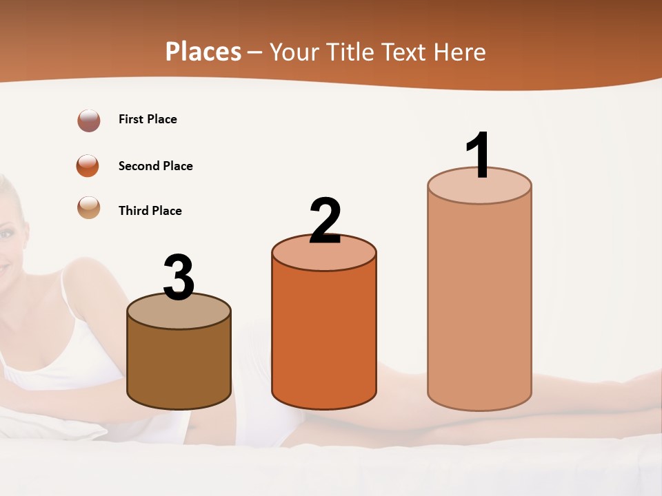 A Woman In A White Bikini Laying On A Bed PowerPoint Template