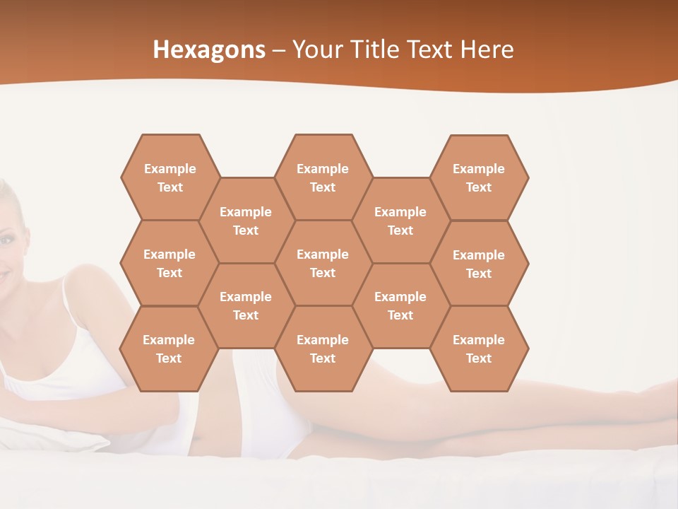 A Woman In A White Bikini Laying On A Bed PowerPoint Template