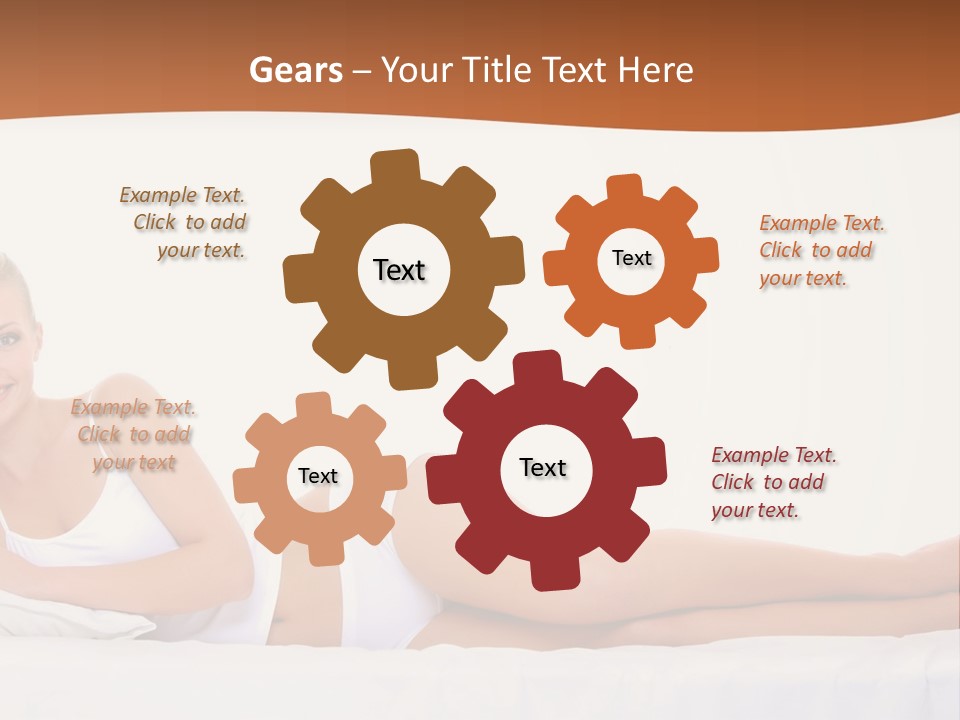 A Woman In A White Bikini Laying On A Bed PowerPoint Template