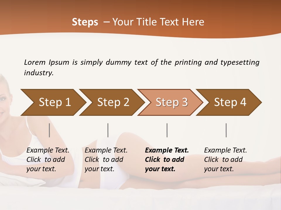 A Woman In A White Bikini Laying On A Bed PowerPoint Template