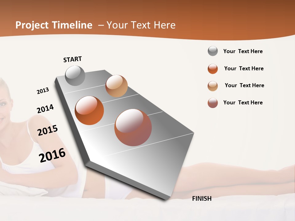 A Woman In A White Bikini Laying On A Bed PowerPoint Template