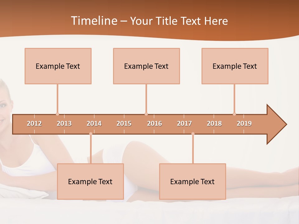 A Woman In A White Bikini Laying On A Bed PowerPoint Template