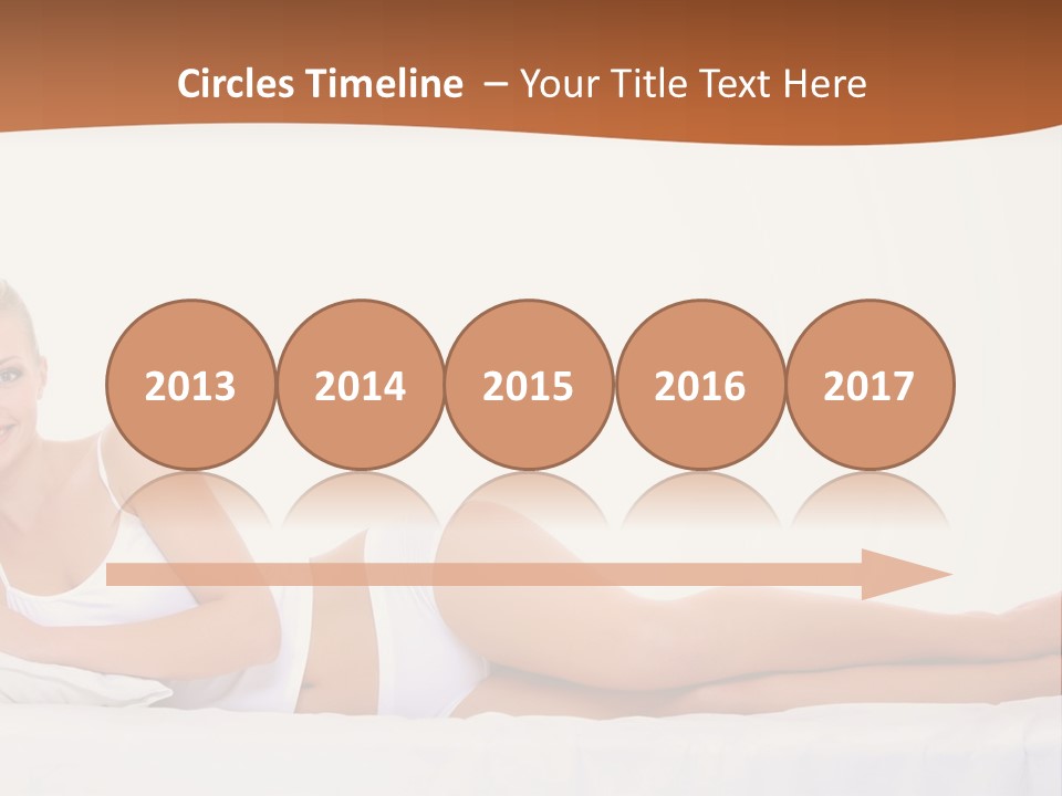 A Woman In A White Bikini Laying On A Bed PowerPoint Template