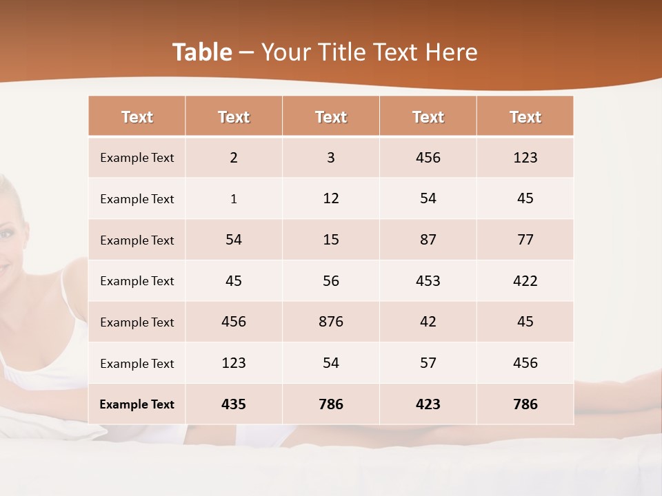 A Woman In A White Bikini Laying On A Bed PowerPoint Template