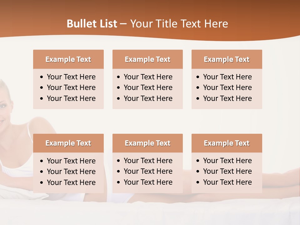 A Woman In A White Bikini Laying On A Bed PowerPoint Template