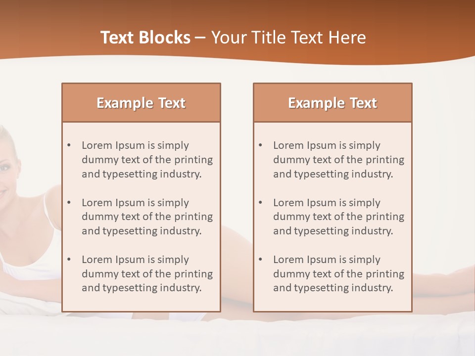 A Woman In A White Bikini Laying On A Bed PowerPoint Template