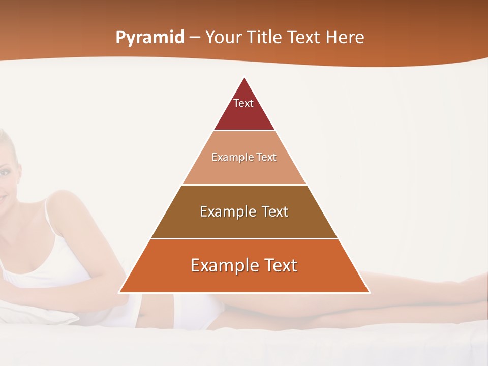 A Woman In A White Bikini Laying On A Bed PowerPoint Template