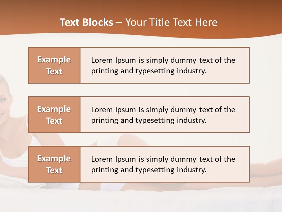 A Woman In A White Bikini Laying On A Bed PowerPoint Template