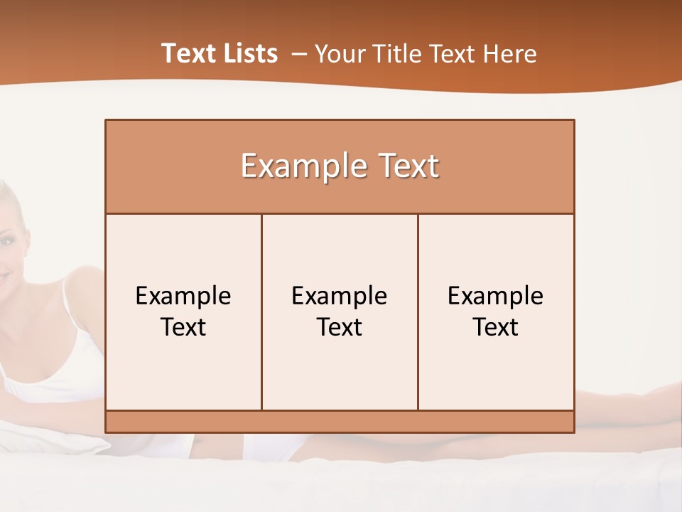 A Woman In A White Bikini Laying On A Bed PowerPoint Template