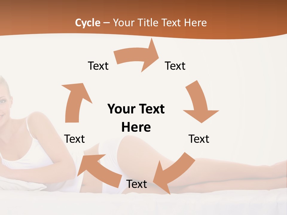 A Woman In A White Bikini Laying On A Bed PowerPoint Template