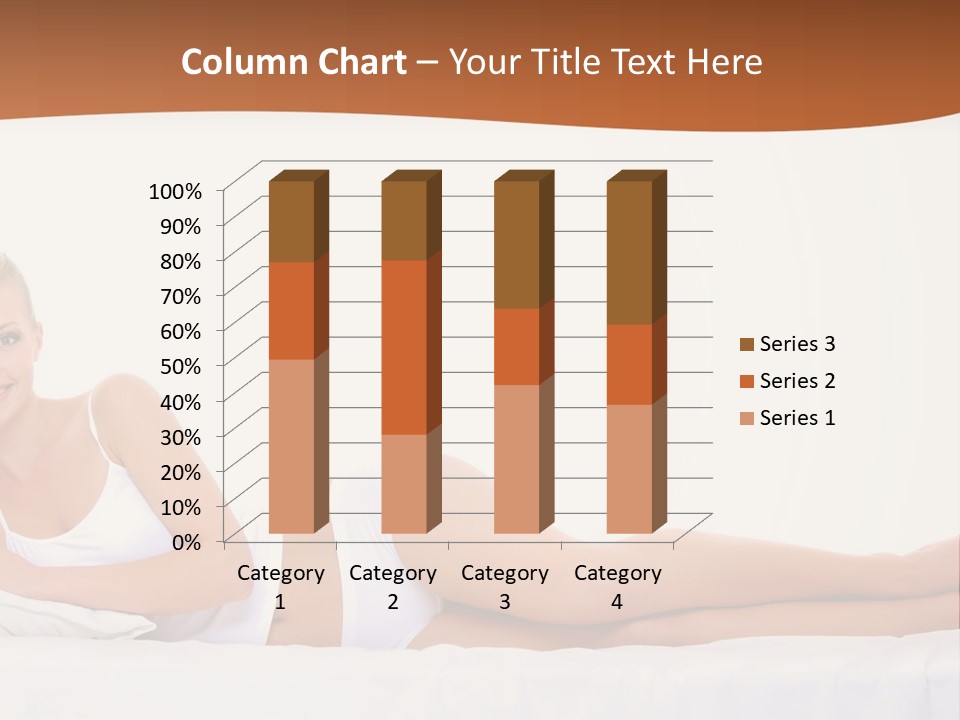 A Woman In A White Bikini Laying On A Bed PowerPoint Template