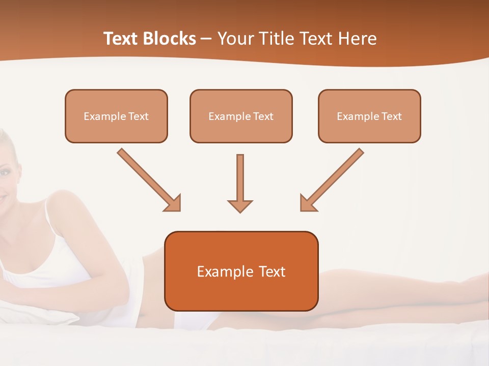 A Woman In A White Bikini Laying On A Bed PowerPoint Template