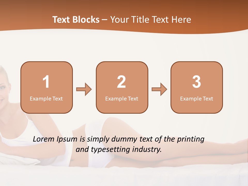A Woman In A White Bikini Laying On A Bed PowerPoint Template