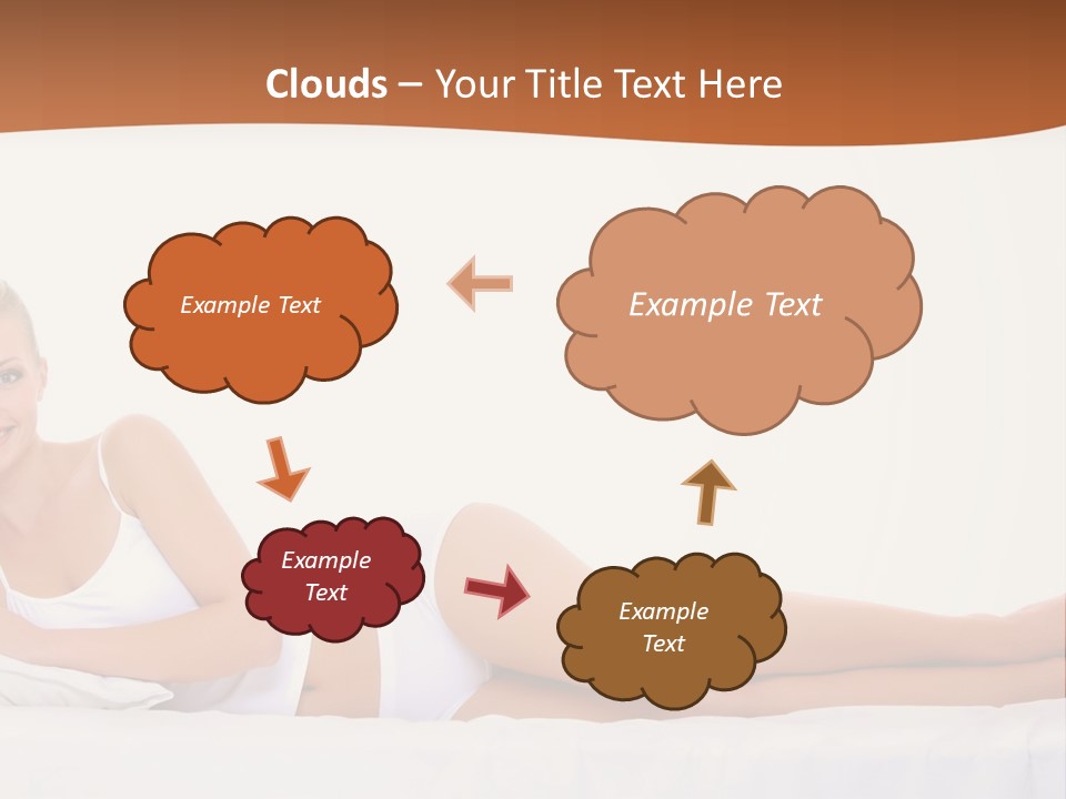 A Woman In A White Bikini Laying On A Bed PowerPoint Template