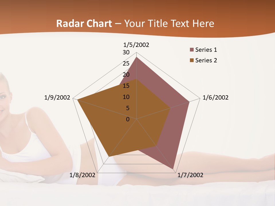 A Woman In A White Bikini Laying On A Bed PowerPoint Template