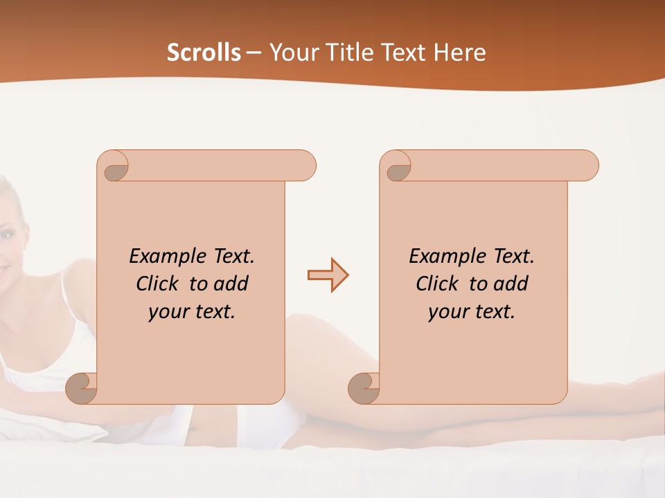 A Woman In A White Bikini Laying On A Bed PowerPoint Template