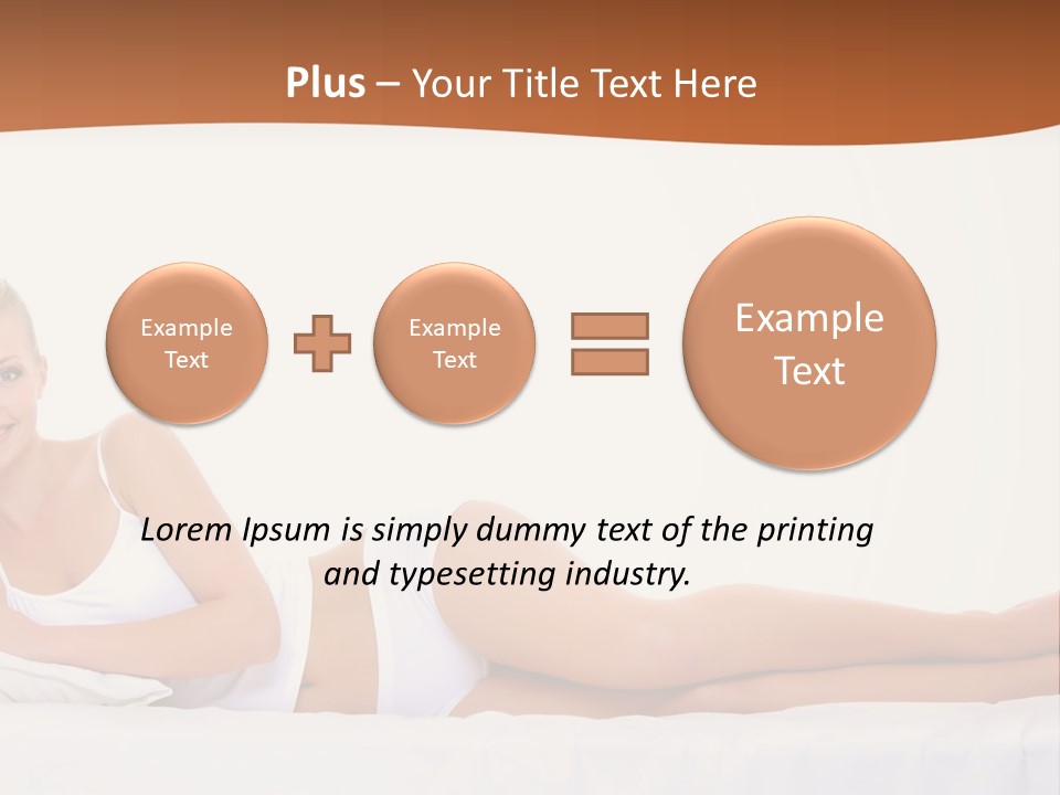 A Woman In A White Bikini Laying On A Bed PowerPoint Template