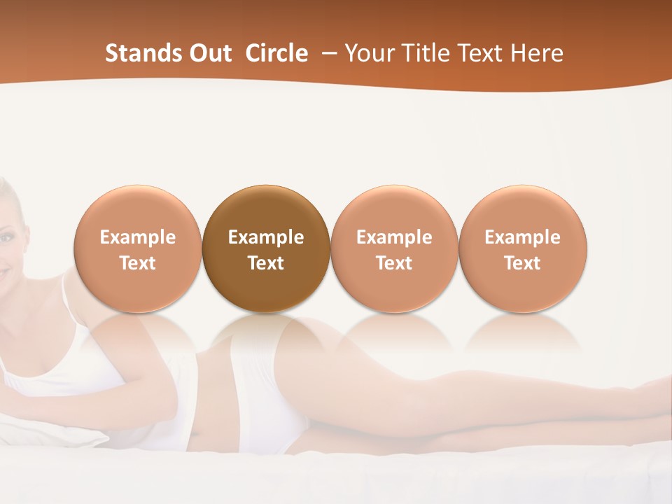 A Woman In A White Bikini Laying On A Bed PowerPoint Template