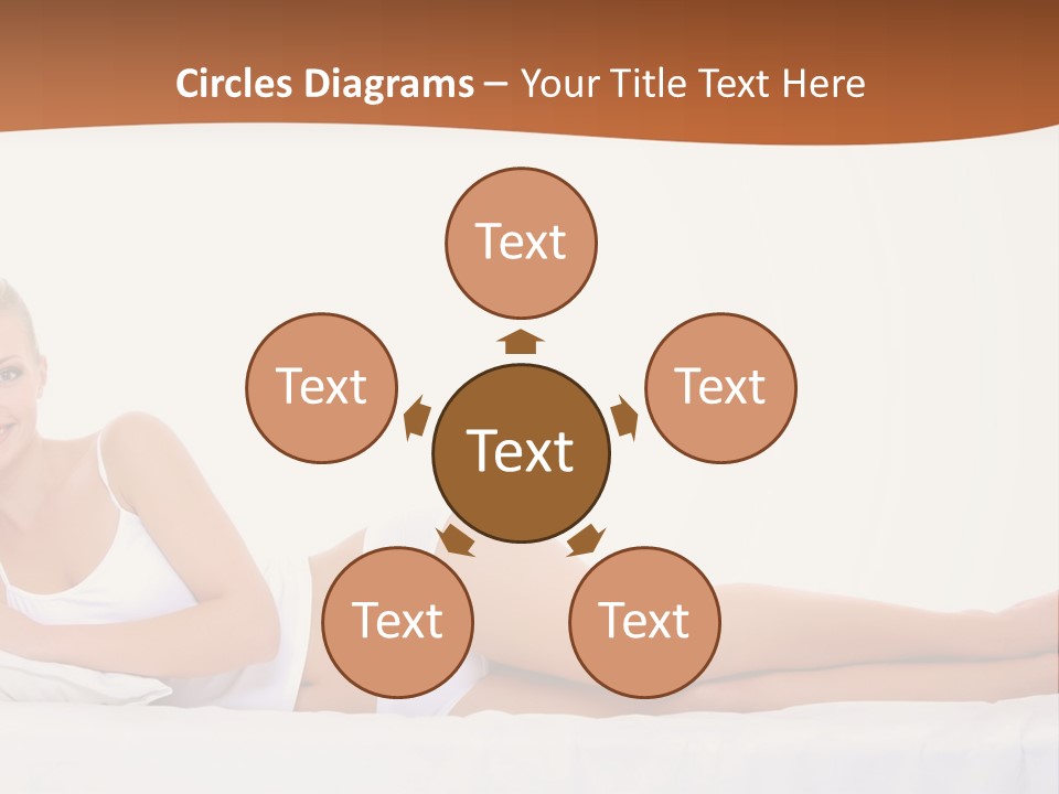 A Woman In A White Bikini Laying On A Bed PowerPoint Template