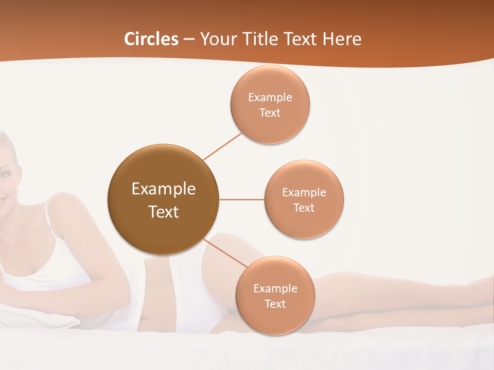 A Woman In A White Bikini Laying On A Bed PowerPoint Template