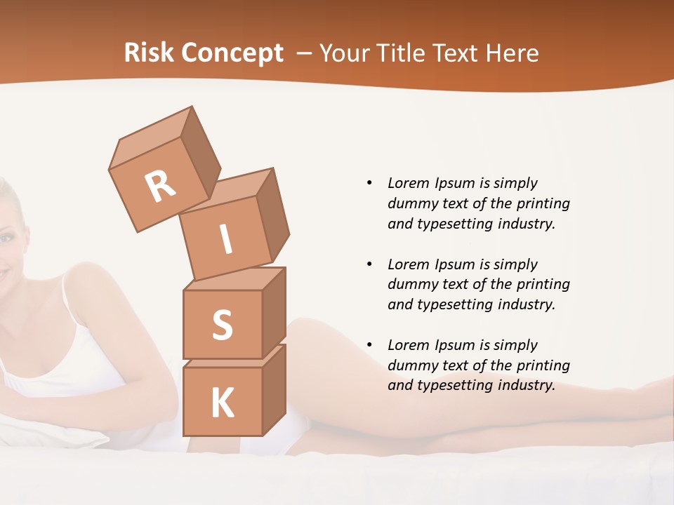 A Woman In A White Bikini Laying On A Bed PowerPoint Template