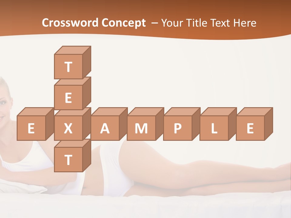 A Woman In A White Bikini Laying On A Bed PowerPoint Template