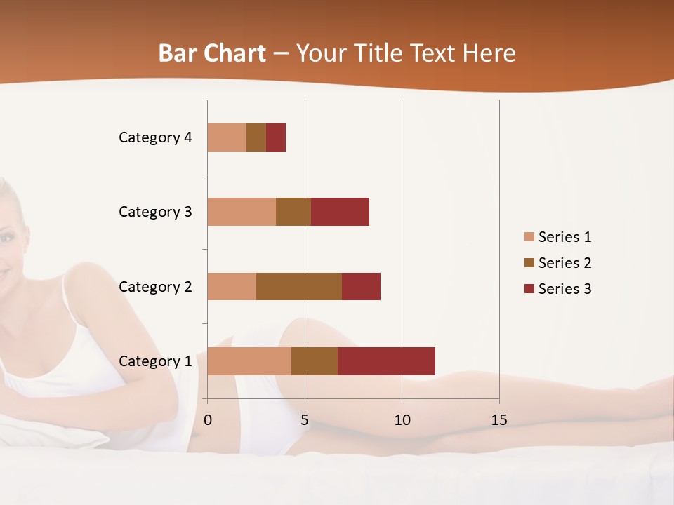 A Woman In A White Bikini Laying On A Bed PowerPoint Template