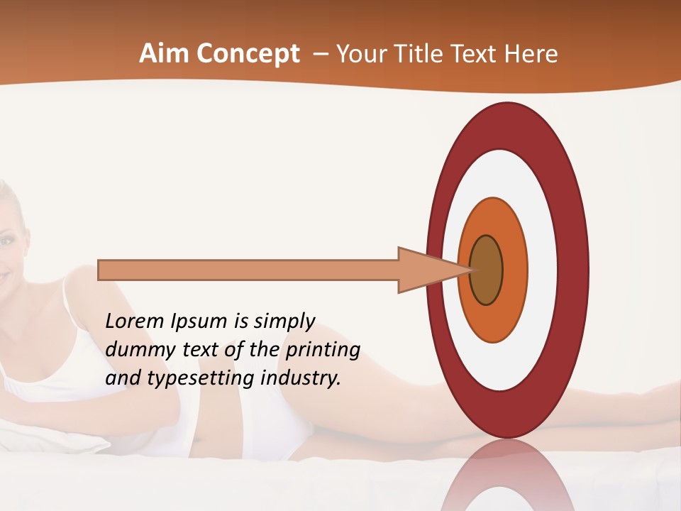 A Woman In A White Bikini Laying On A Bed PowerPoint Template