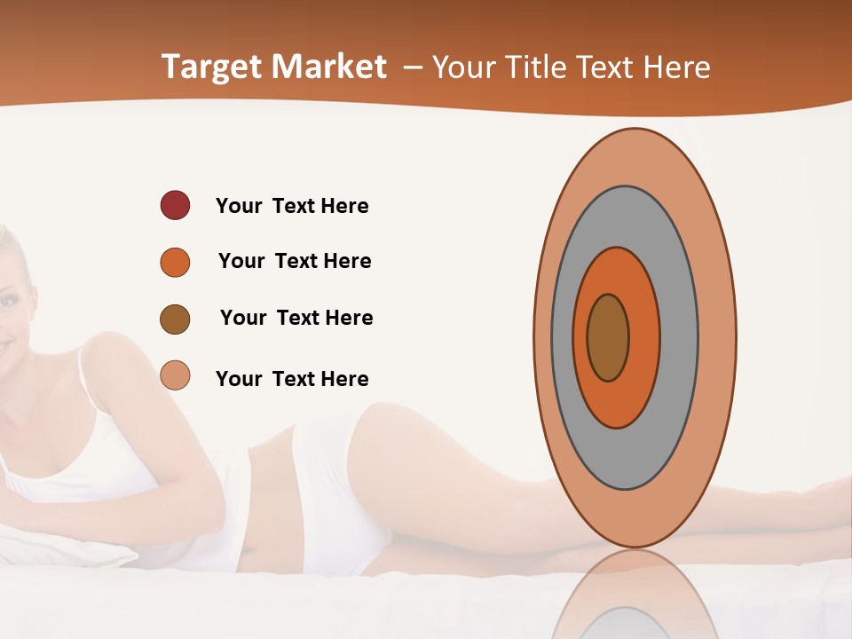 A Woman In A White Bikini Laying On A Bed PowerPoint Template