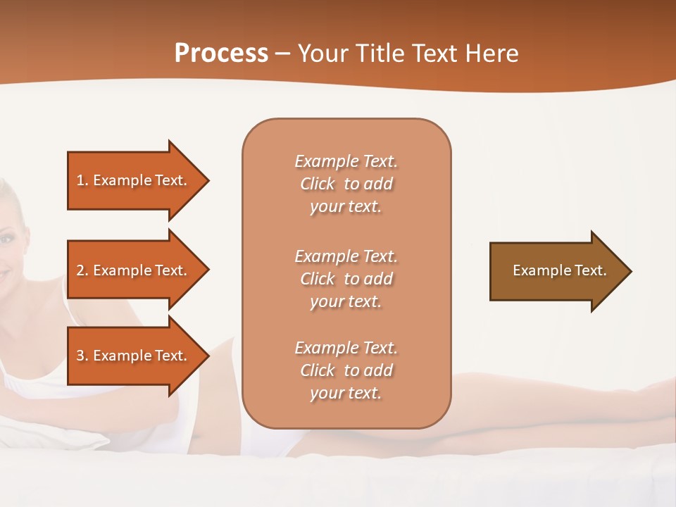 A Woman In A White Bikini Laying On A Bed PowerPoint Template