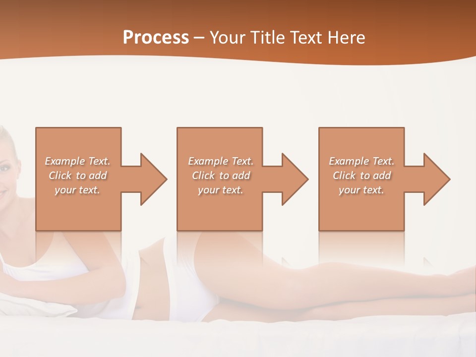A Woman In A White Bikini Laying On A Bed PowerPoint Template