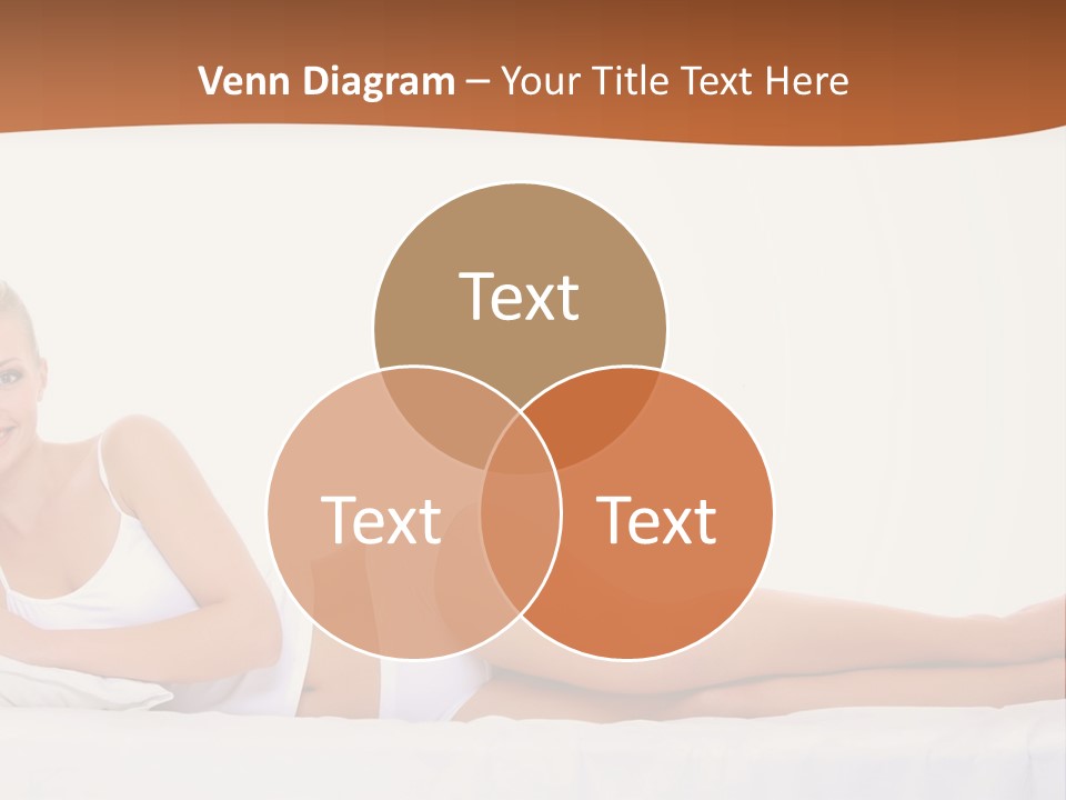 A Woman In A White Bikini Laying On A Bed PowerPoint Template